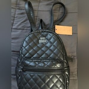 Steve Madden Quilted Black Backpack